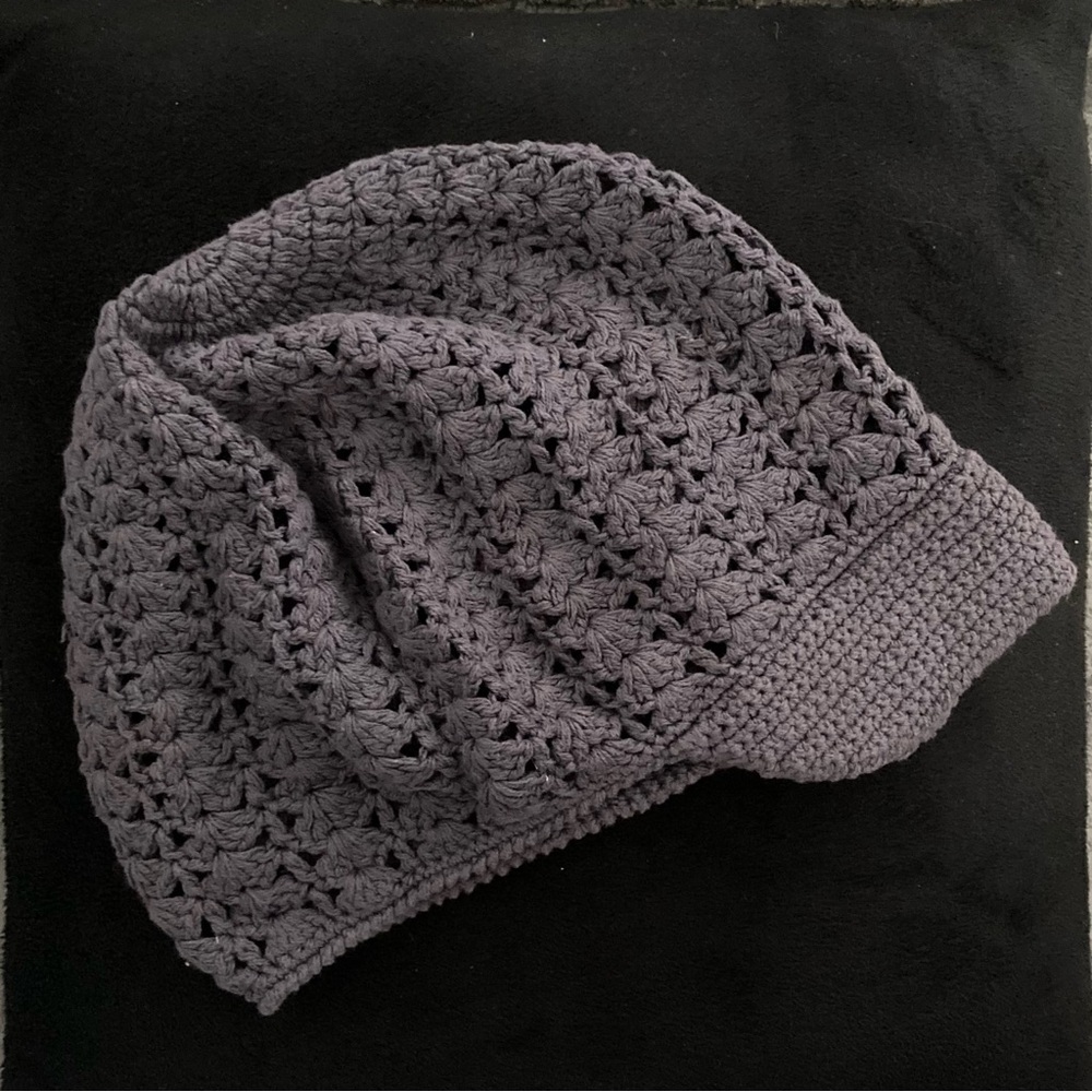 🩶🤩🩶Crochet Slouchy Beanie Hat with Visor Rim